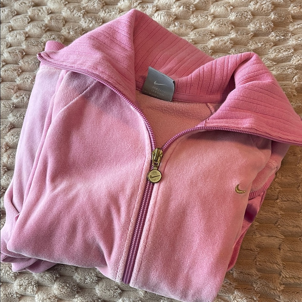 NIKE Pink Velour Tracksuit with Hoodie - Picture 7 of 7
